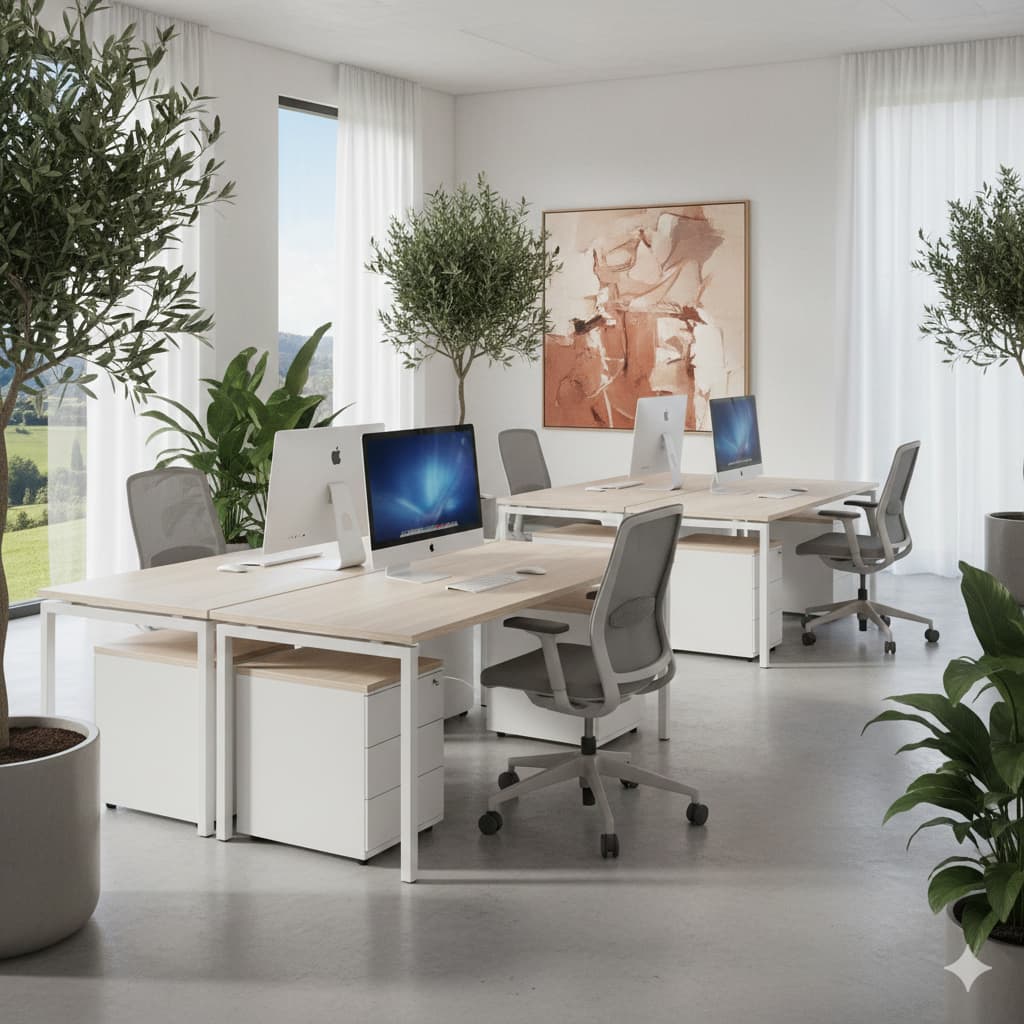 Ufficio open space con illuminazione automatica